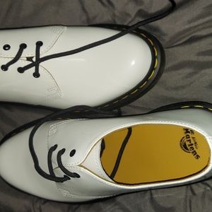 Shiney White Brand New Dr. Martens Size 11